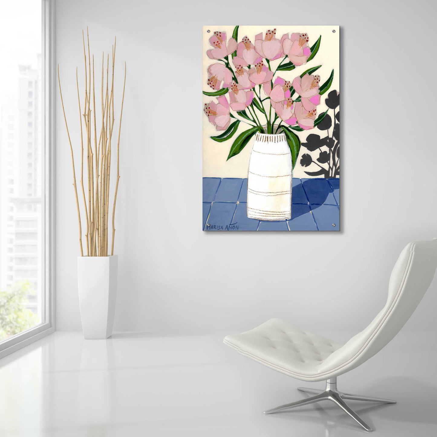 Epic Art 'Spring Florals 5' by Marisa Anon, Acrylic Glass Wall Art,24x36