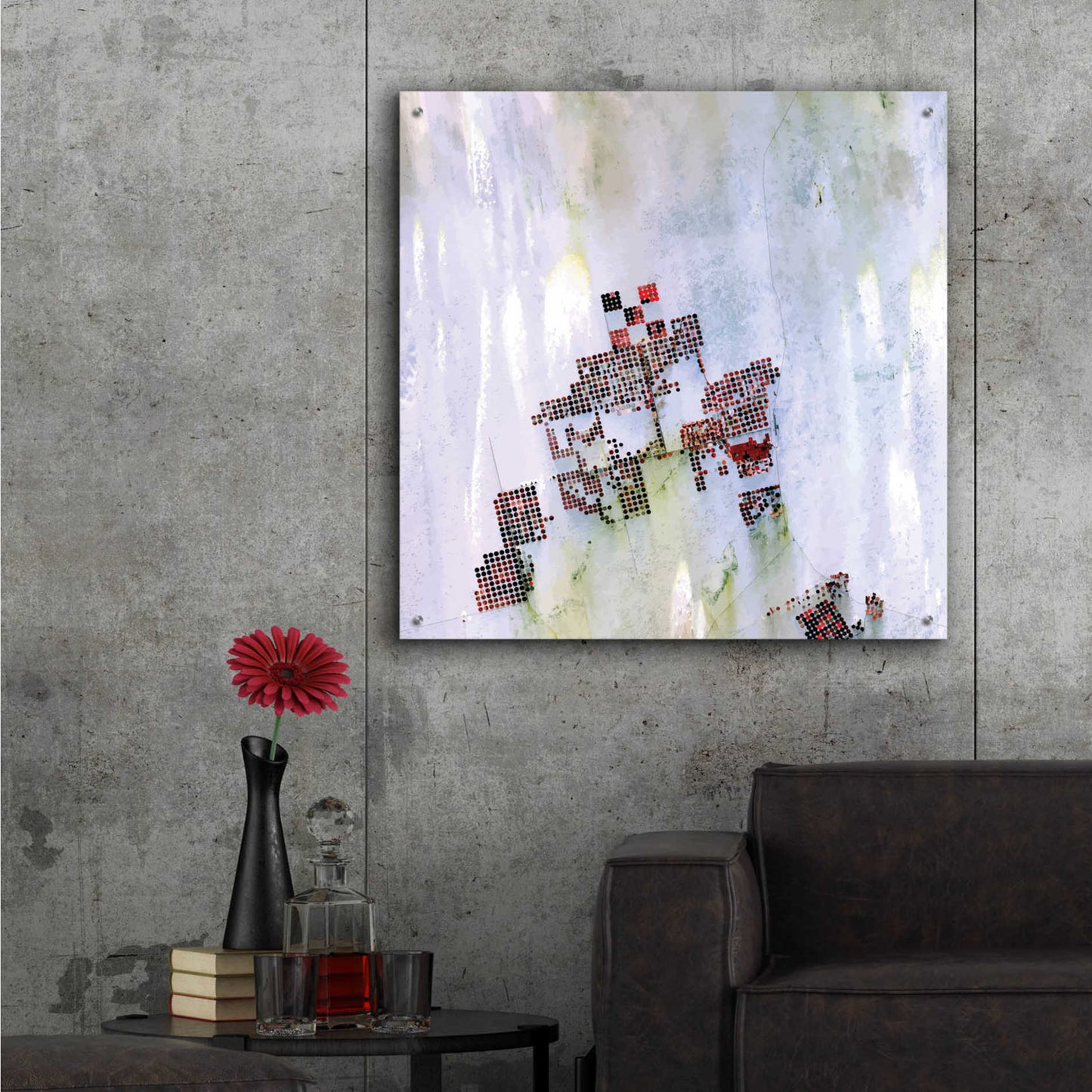 Epic Art 'Geometric Desert' Acrylic Glass Wall Art,36x36