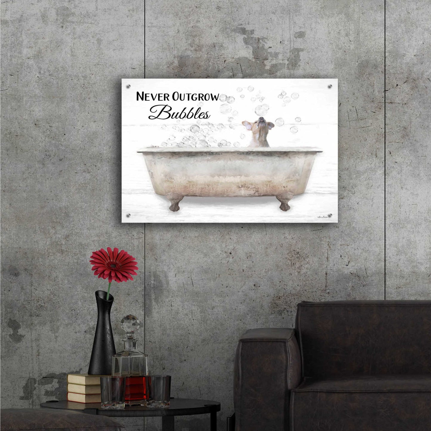 Epic Art 'Never Outgrow Bubbles' by Lori Deiter Acrylic Glass Wall Art,36x24