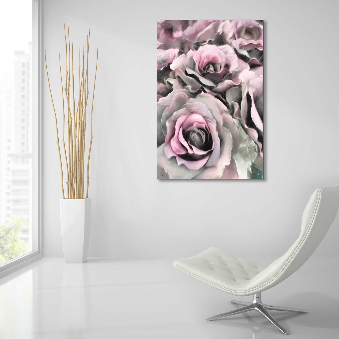 Epic Art 'Painted Roses' by Lori Deiter Acrylic Glass Wall Art,24x36