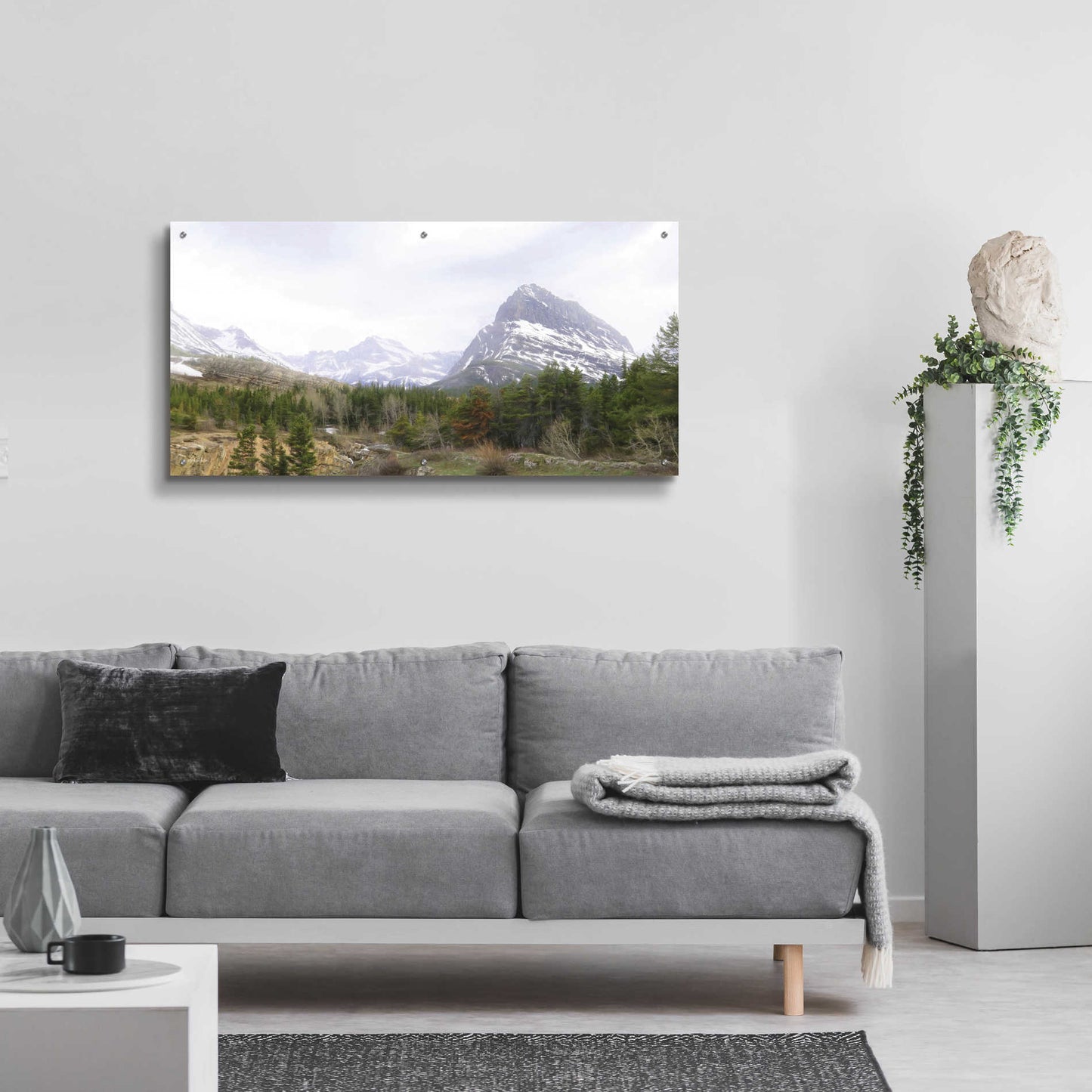 Epic Art 'Many Glacier Landscape' by Lori Deiter Acrylic Glass Wall Art,48x24