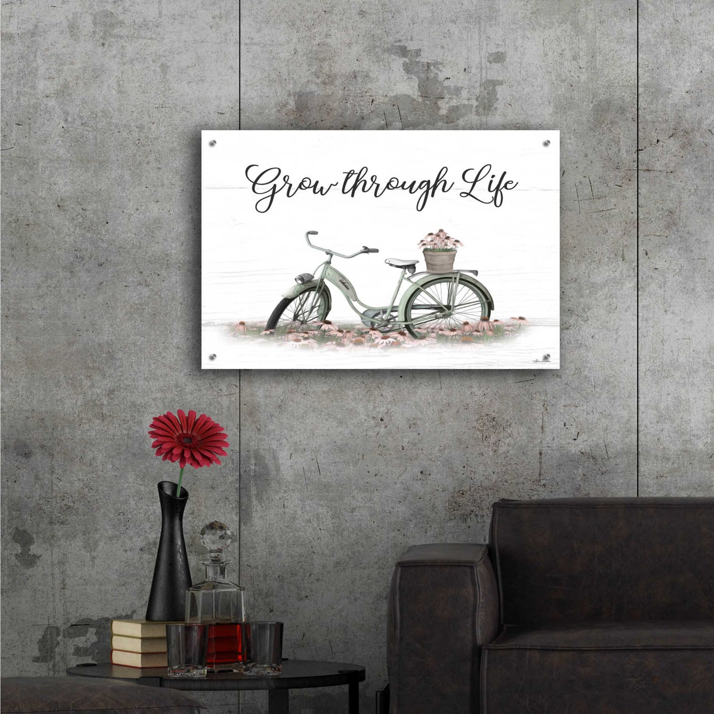 Epic Art 'Grow Through Life' by Lori Deiter Acrylic Glass Wall Art,36x24