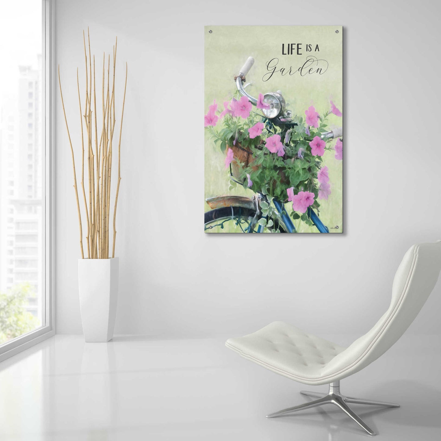 Epic Art 'Life is a Garden' by Lori Deiter Acrylic Glass Wall Art,24x36