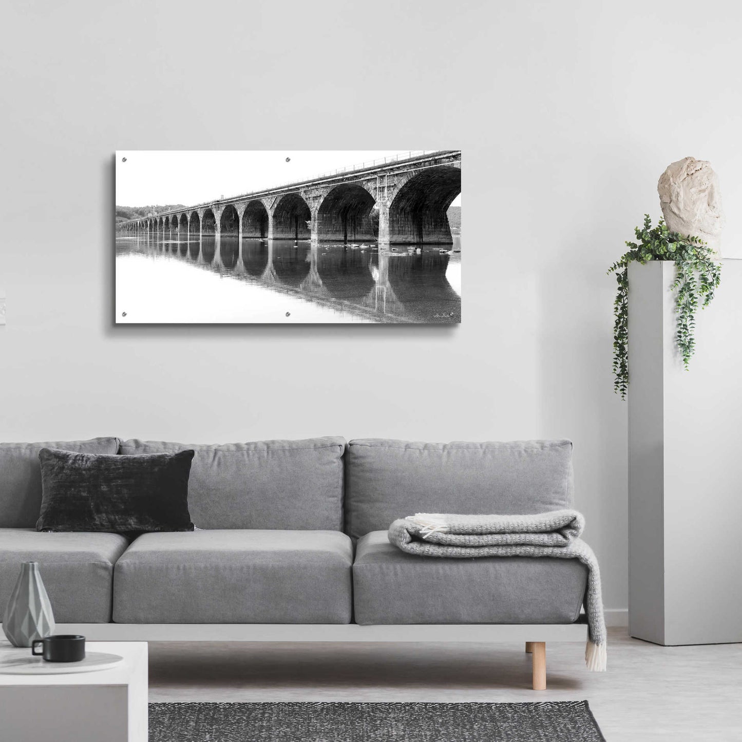 Epic Art 'Rockwell Bridge' by Lori Deiter Acrylic Glass Wall Art,48x24