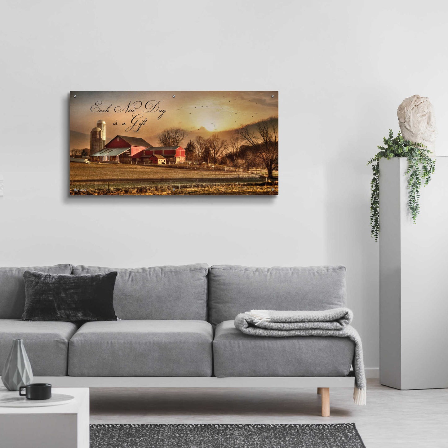 Epic Art 'Each New Day' by Lori Deiter Acrylic Glass Wall Art,48x24