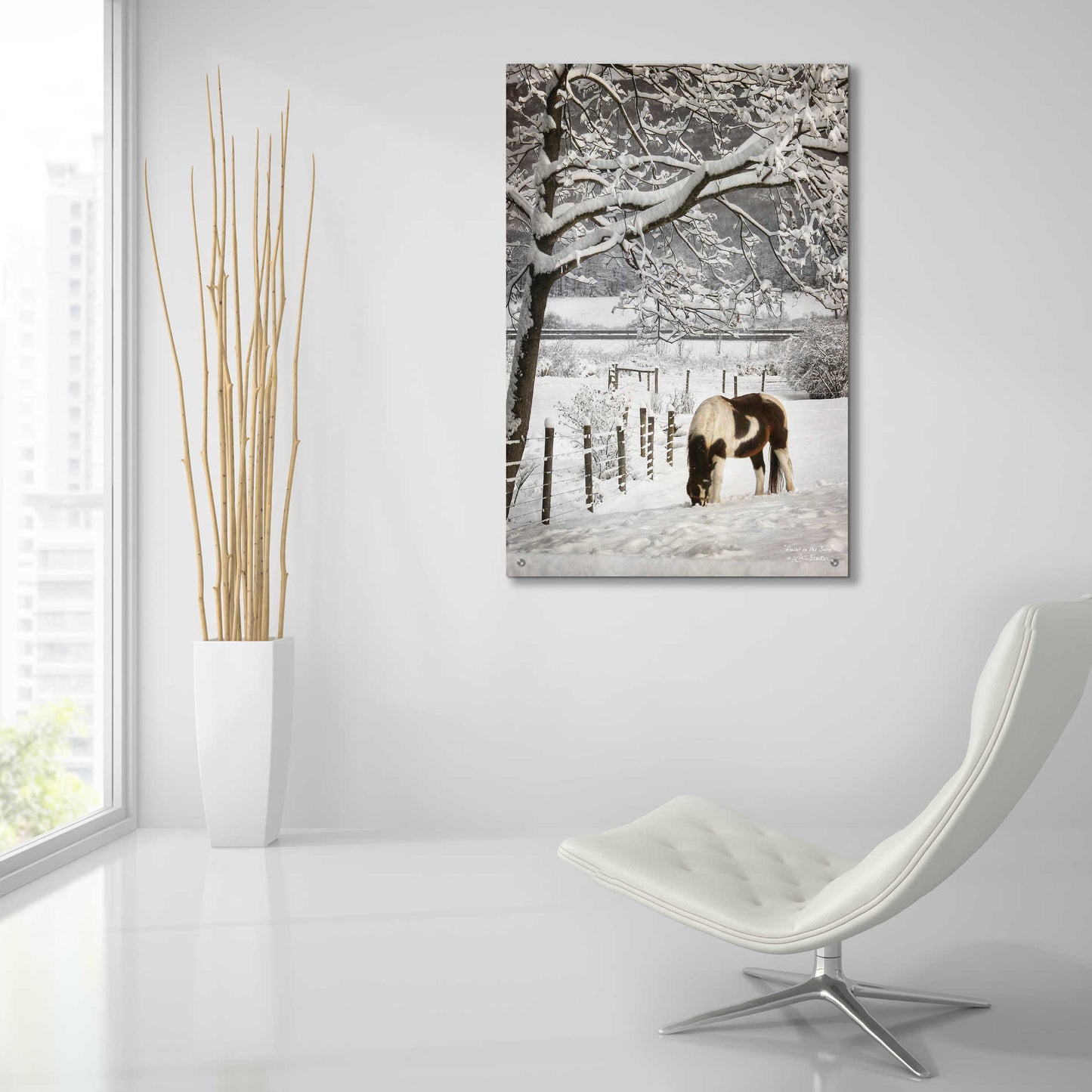 Epic Art 'Paint in the Snow' by Lori Deiter Acrylic Glass Wall Art,24x36