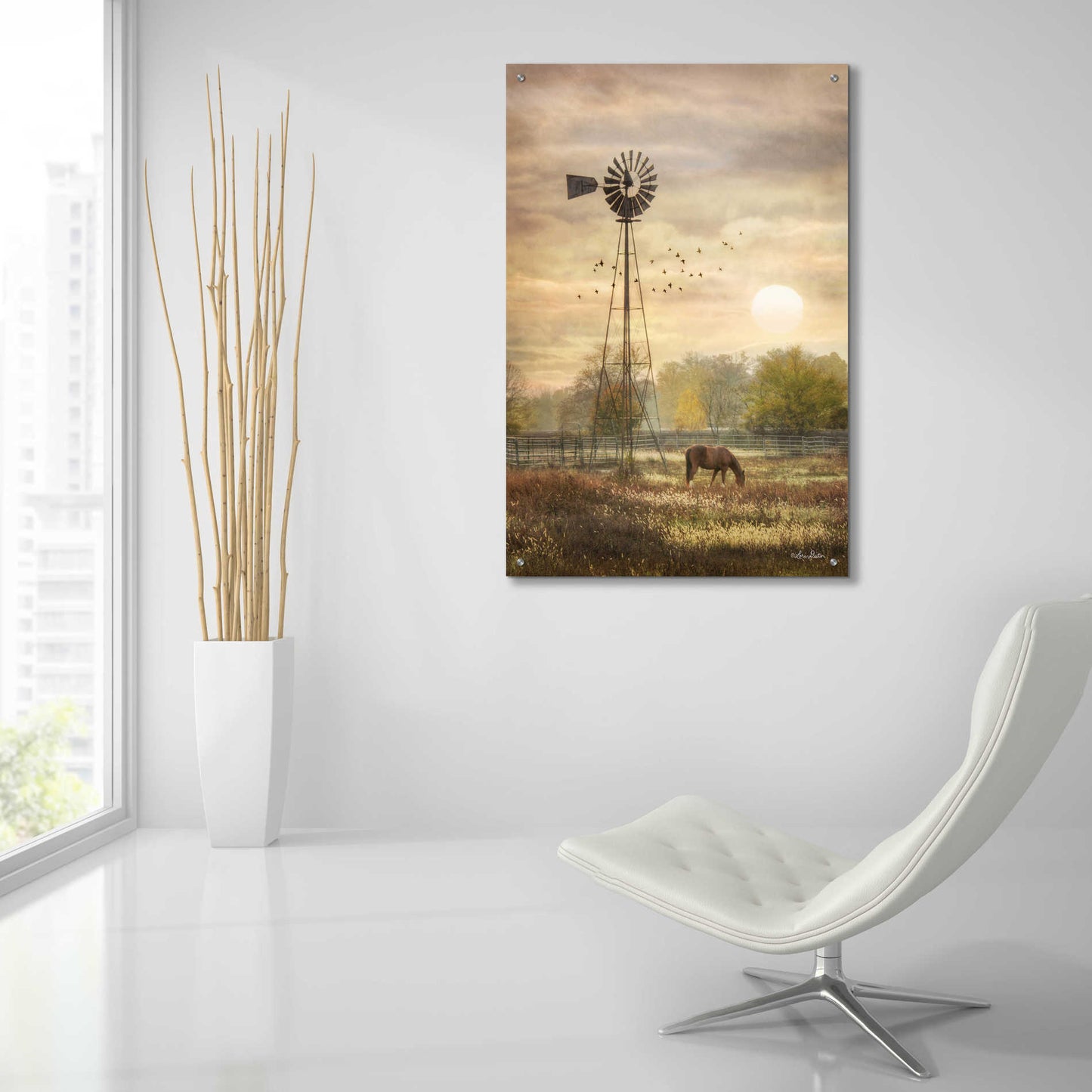 Epic Art 'Berks Co. Sunrise' by Lori Deiter Acrylic Glass Wall Art,24x36