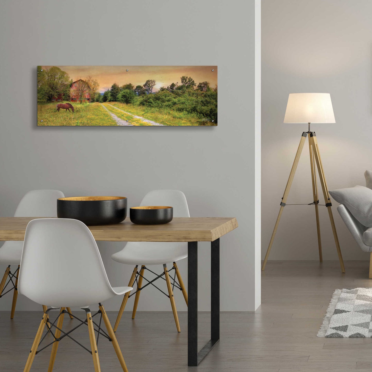 Epic Art 'Good Grazing' by Lori Deiter Acrylic Glass Wall Art,48x16