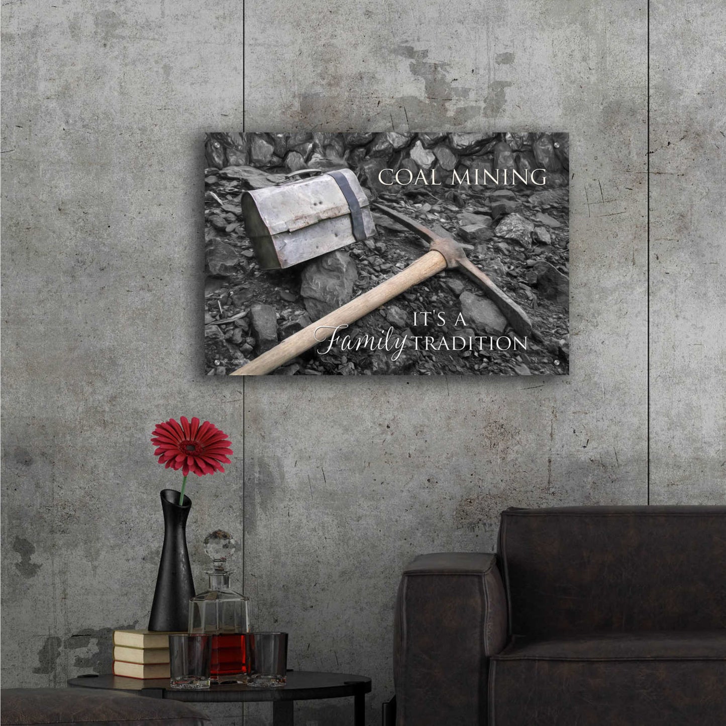 Epic Art 'Coal Mining - Family Tradition' by Lori Deiter Acrylic Glass Wall Art,36x24