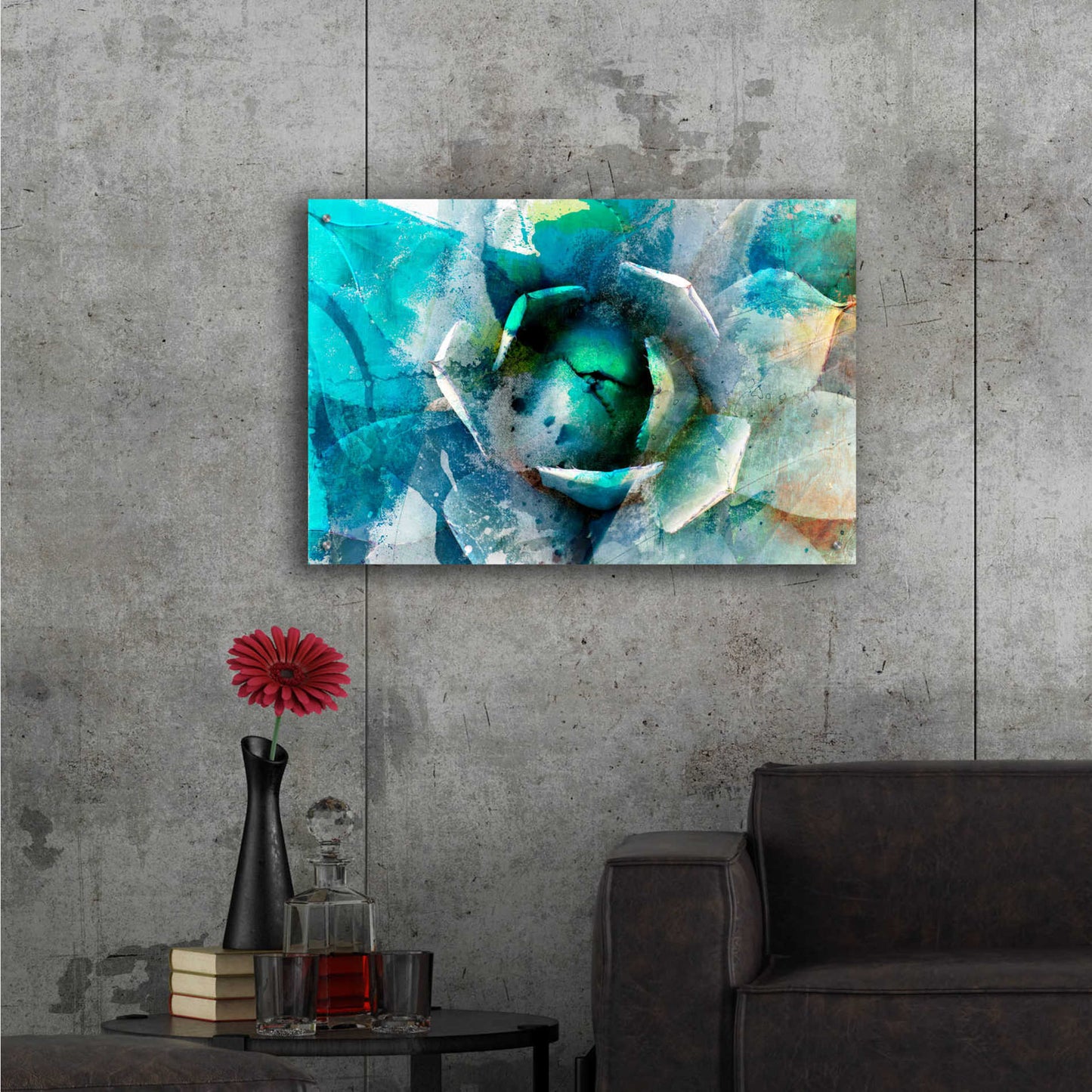 Epic Art 'Agave Abstract I' by Sisa Jasper,' Acrylic Glass Wall Art,36x24