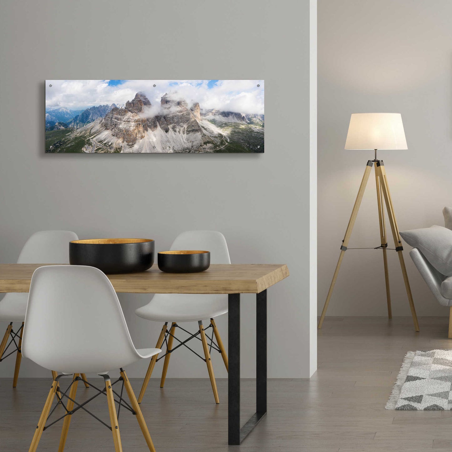 Epic Art 'Tre Cime Di Lavaredo,' Acrylic Glass Wall Art,48x16