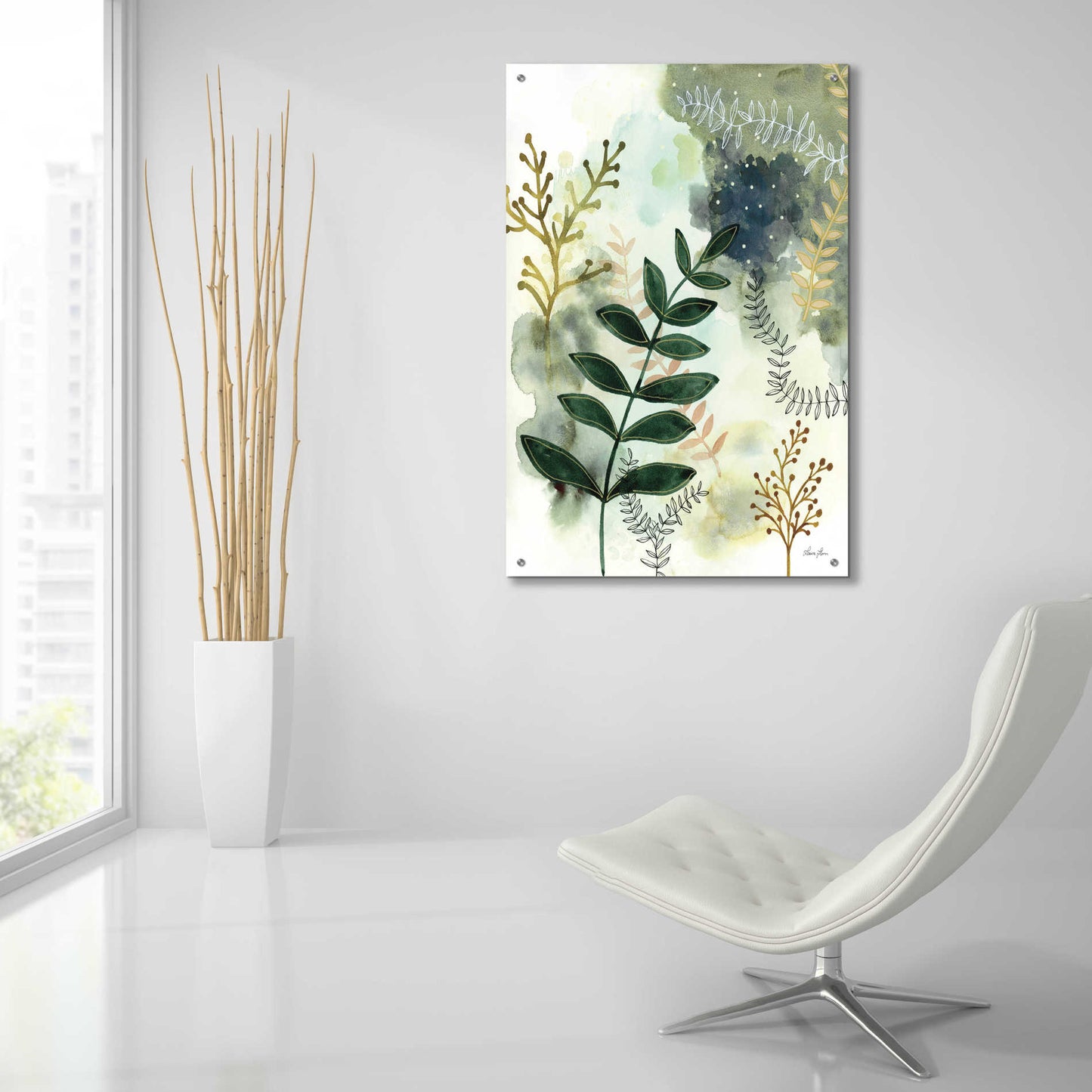 Epic Art 'Woodland Walk V' by Laura Horn, Acrylic Glass Wall Art,24x36