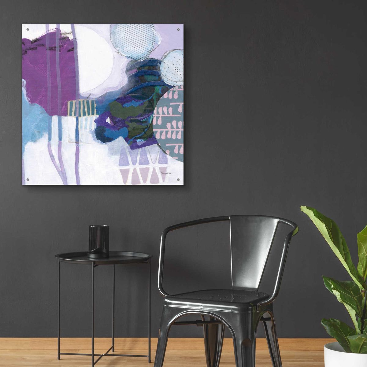 Epic Art 'Abstract Layers IV' by Kathy Ferguson, Acrylic Glass Wall Art,36x36