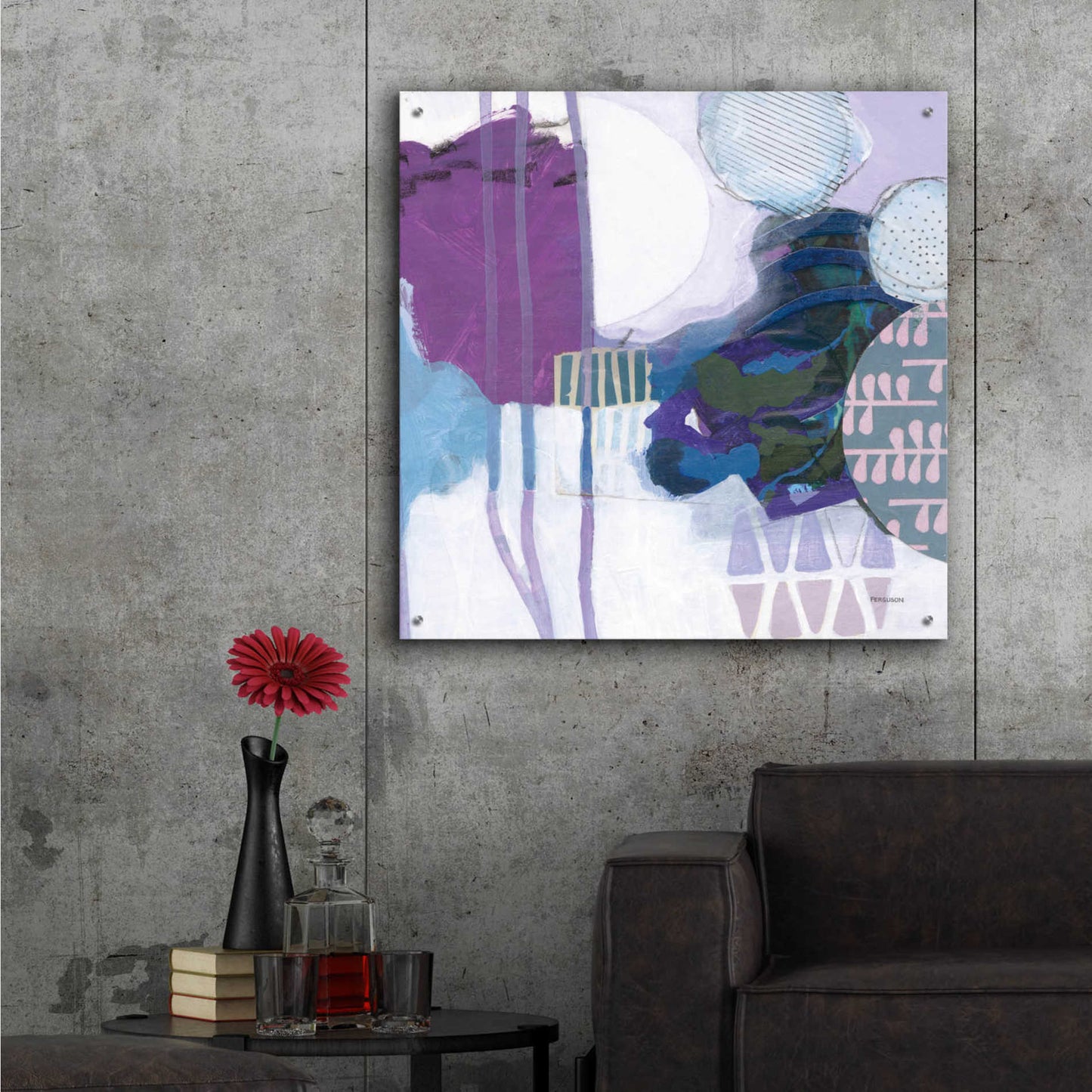 Epic Art 'Abstract Layers IV' by Kathy Ferguson, Acrylic Glass Wall Art,36x36