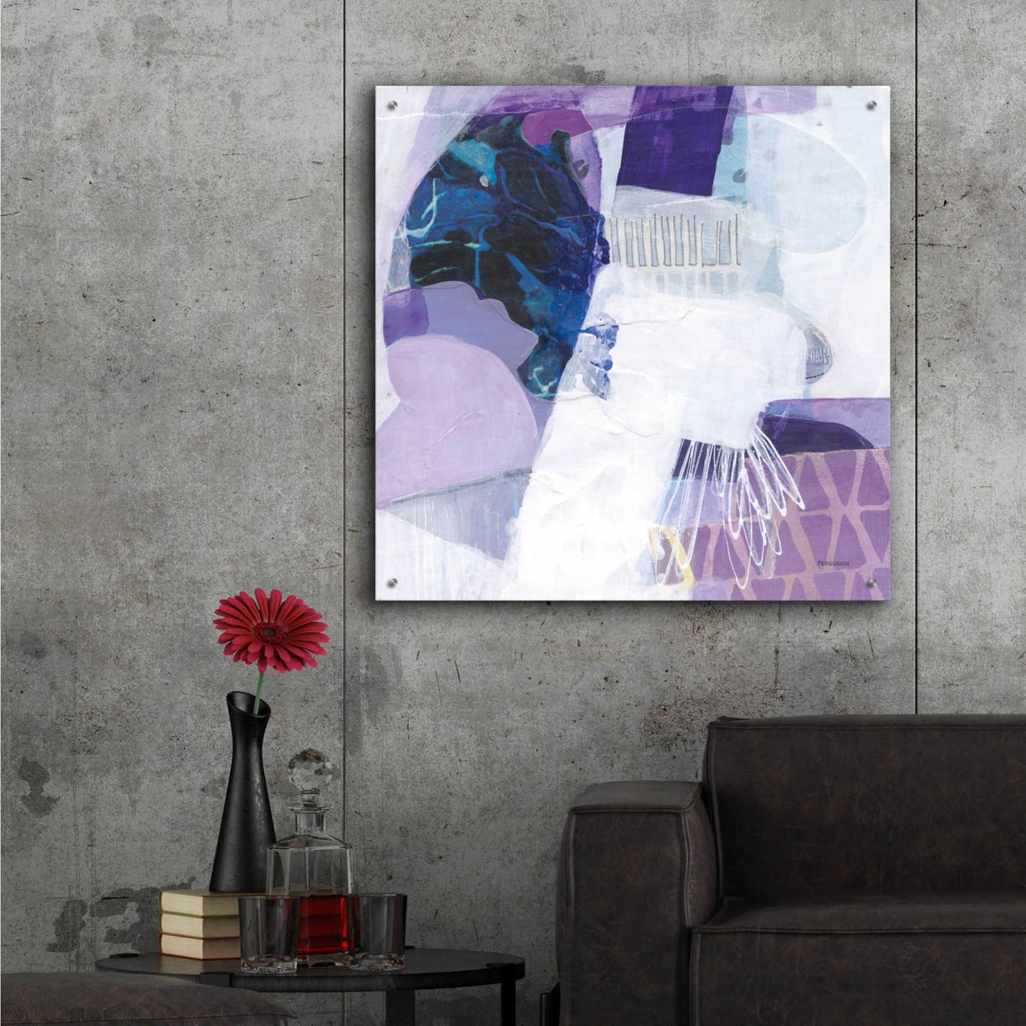 Epic Art 'Abstract Layers III' by Kathy Ferguson, Acrylic Glass Wall Art,36x36