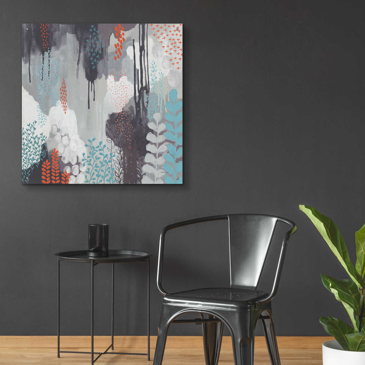 Epic Art 'Gray Forest I' by Kathy Ferguson, Acrylic Glass Wall Art,36x36