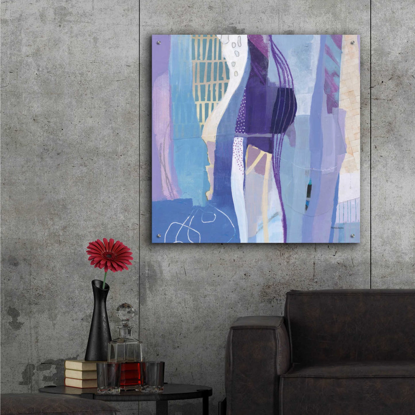 Epic Art 'Abstract Layers I' by Kathy Ferguson, Acrylic Glass Wall Art,36x36