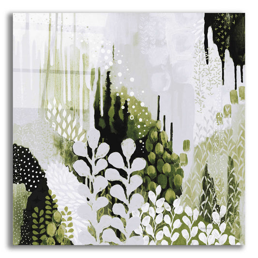 Epic Art 'BW Forest II with Green' by Kathy Ferguson, Acrylic Glass Wall Art