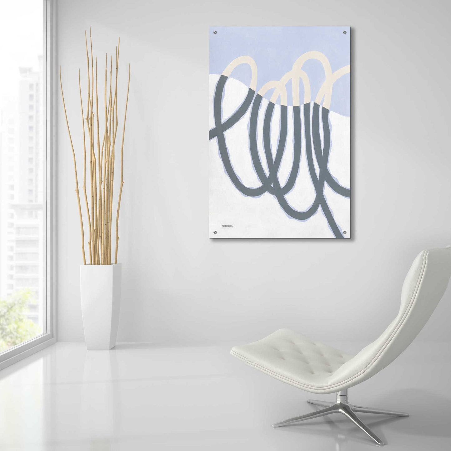 Epic Art 'Loops I' by Kathy Ferguson, Acrylic Glass Wall Art,24x36