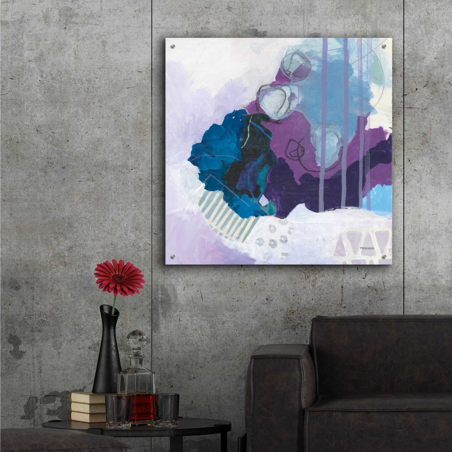 Epic Art 'Amethyst' by Kathy Ferguson, Acrylic Glass Wall Art,36x36