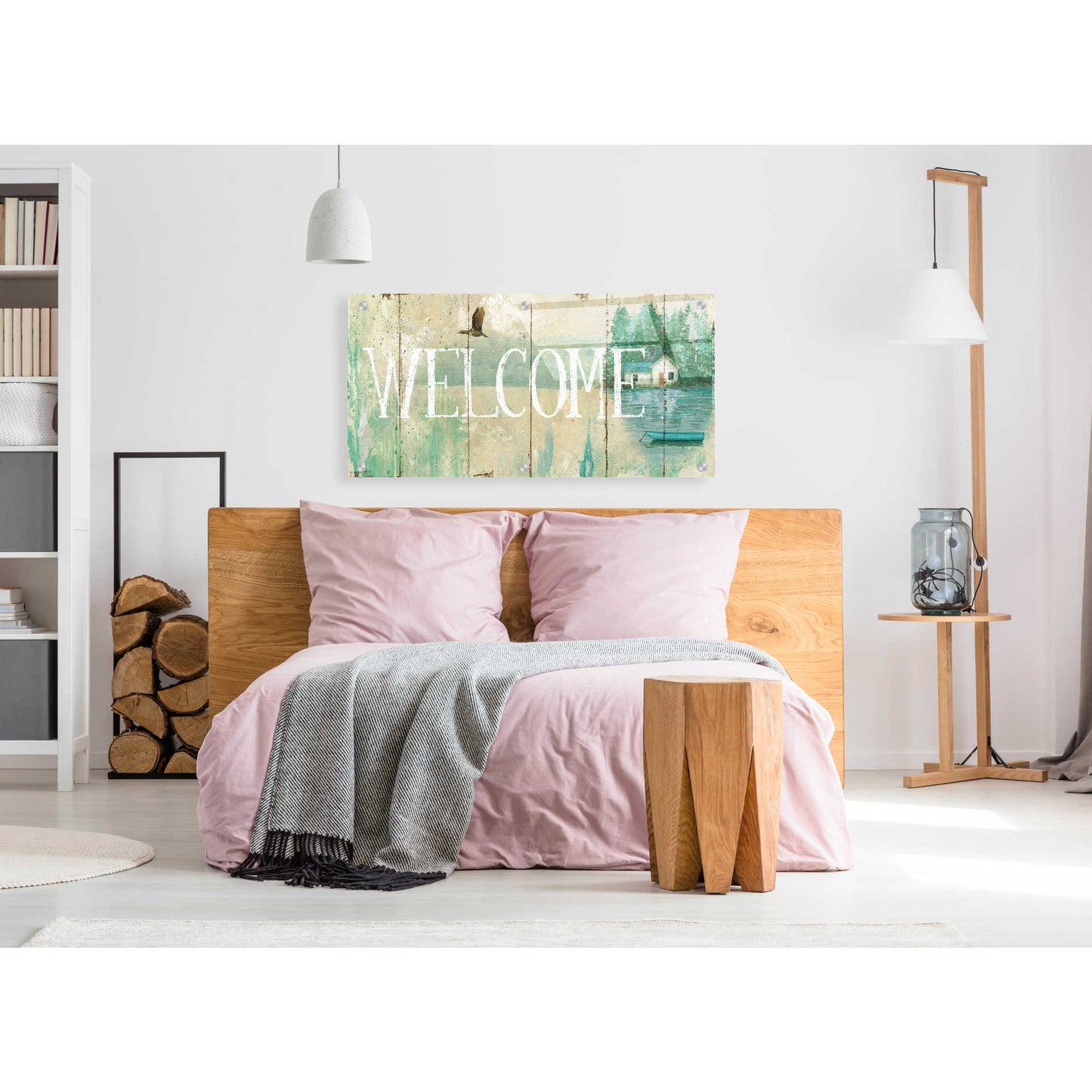 Epic Art 'Waterside Lodge III' by Daphne Brissonnet, Acrylic Glass Wall Art,48x24