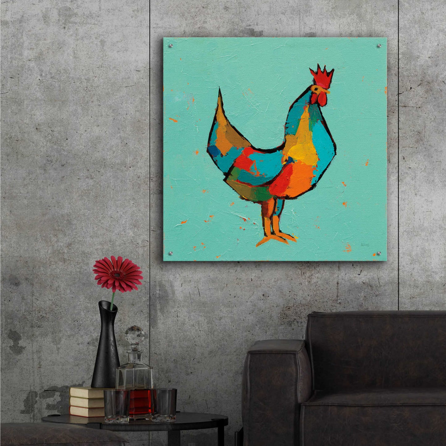 Epic Art 'The Strutter' by Phyllis Adams, Acrylic Glass Wall Art,36x36