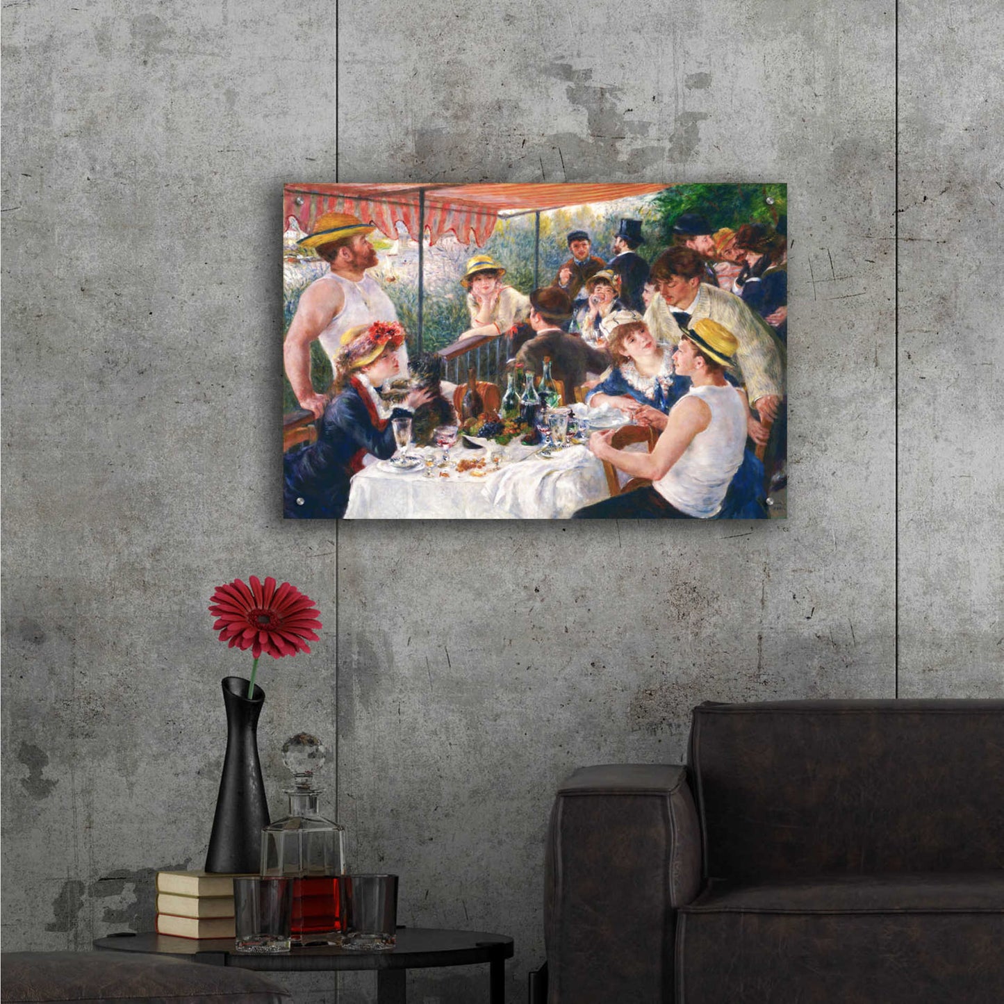 Epic Art 'Luncheon of the Boating Party' by Pierre-Auguste Renoir, Acrylic Glass Wall Art,36x24
