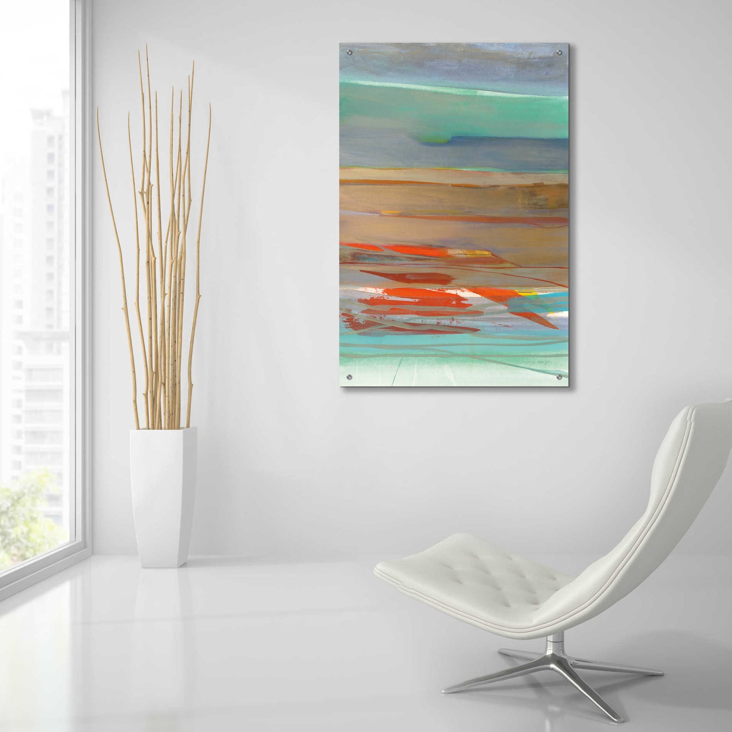 Epic Art 'Layers' by Jo Maye, Acrylic Glass Wall Art,24x36
