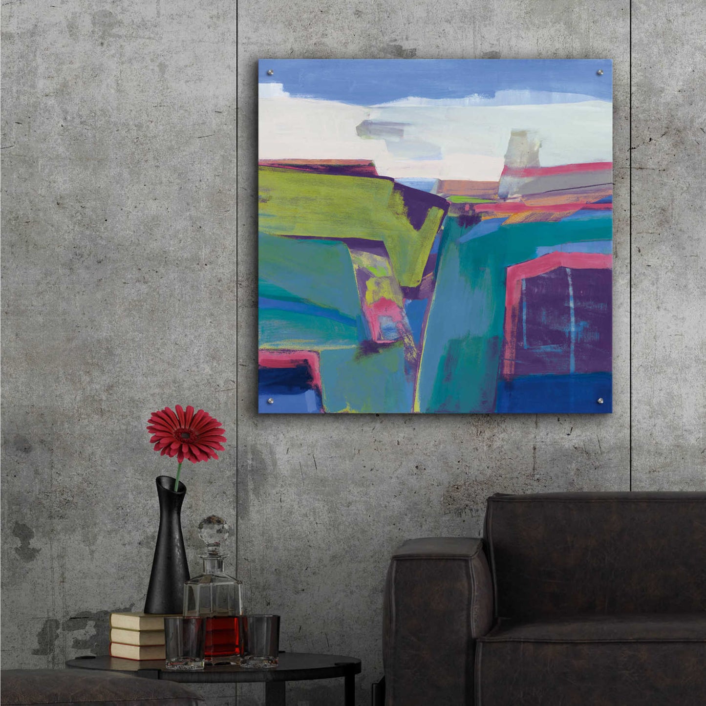 Epic Art 'Clear Day Bright' by Jo Maye, Acrylic Glass Wall Art,36x36