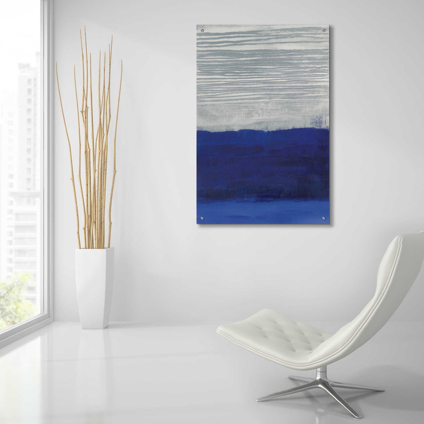 Epic Art 'Gray Haze' by Jo Maye, Acrylic Glass Wall Art,24x36
