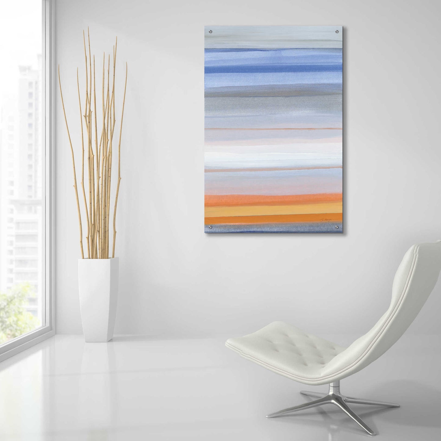 Epic Art 'Horizons' by Jo Maye, Acrylic Glass Wall Art,24x36