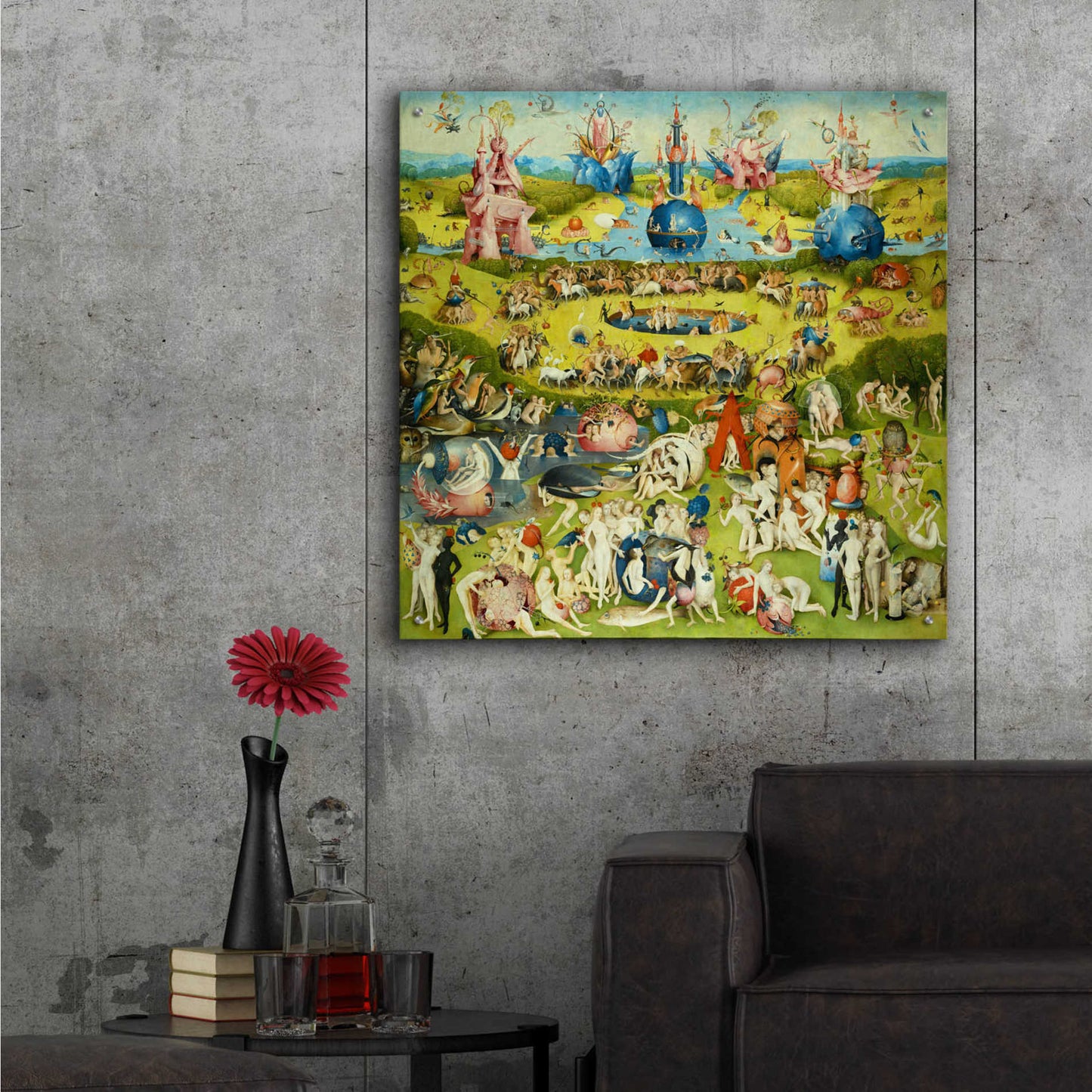 Epic Art 'The Garden of Earthly Delights - Center Panel' by Hieronymus Bosch, Acrylic Glass Wall Art,36x36