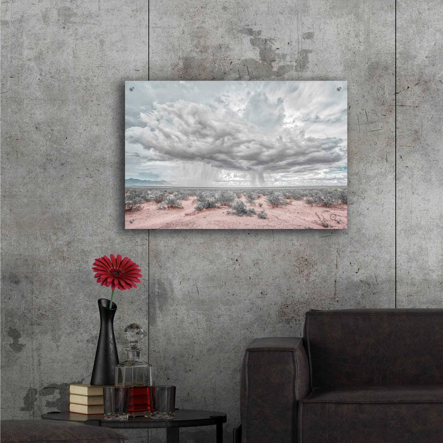Epic Art 'New Mexico Rain' by Nathan Larson, Acrylic Glass Wall Art,36x24