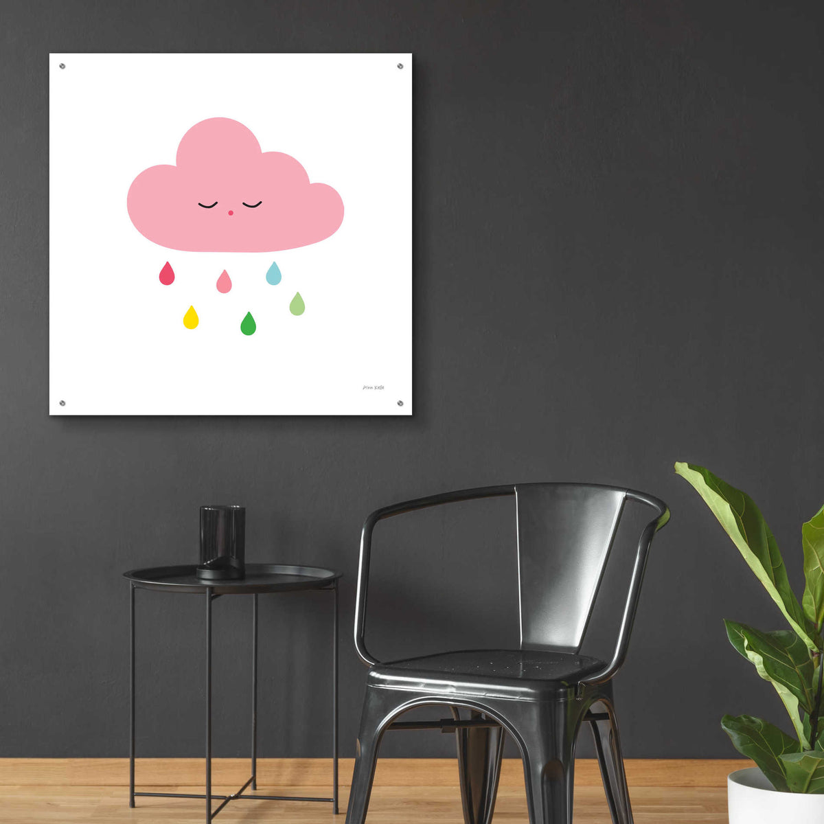 Epic Art 'Sleepy Cloud II' by Ann Kelle Designs, Acrylic Glass Wall Art,36x36
