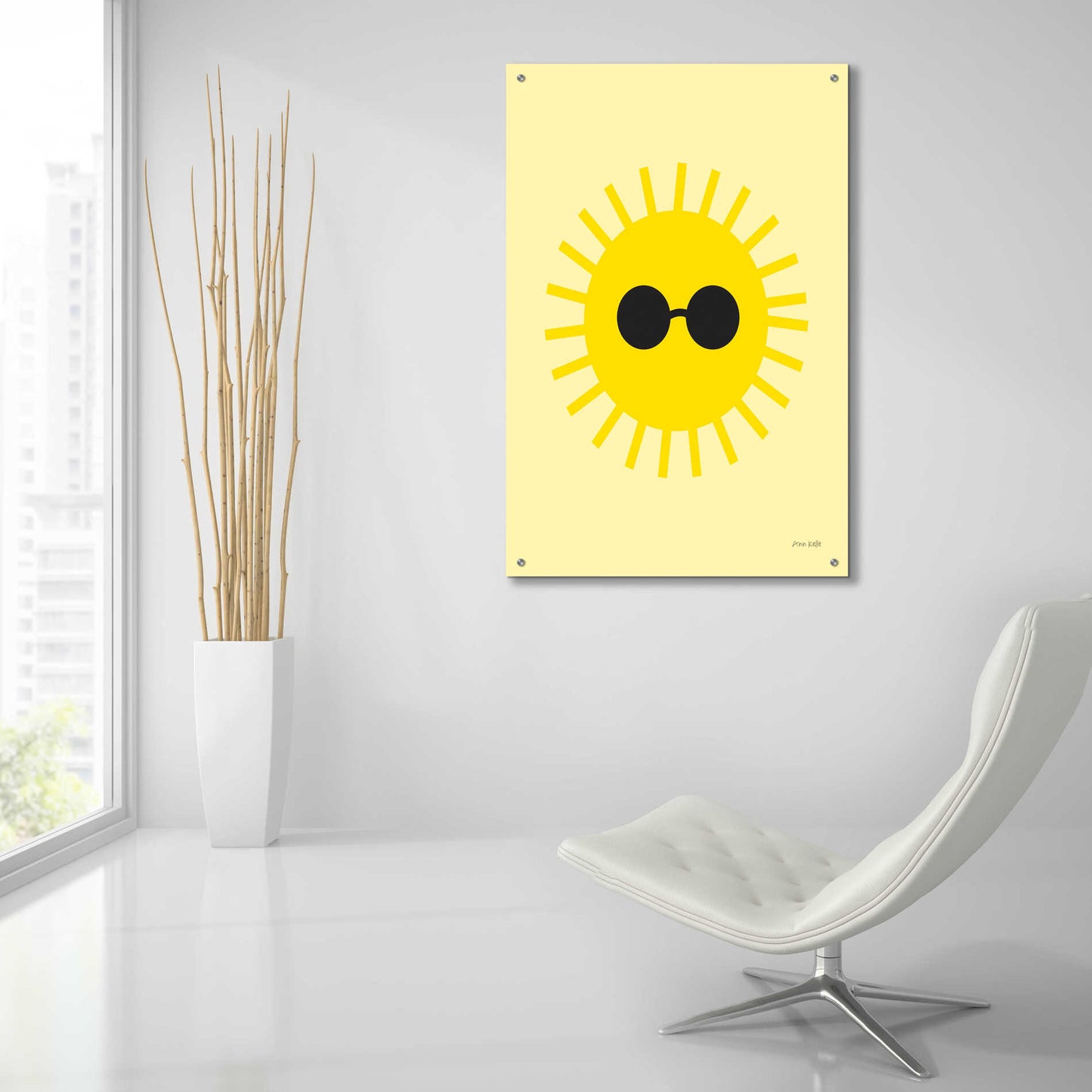 Epic Art 'Sunny' by Ann Kelle Designs, Acrylic Glass Wall Art,24x36