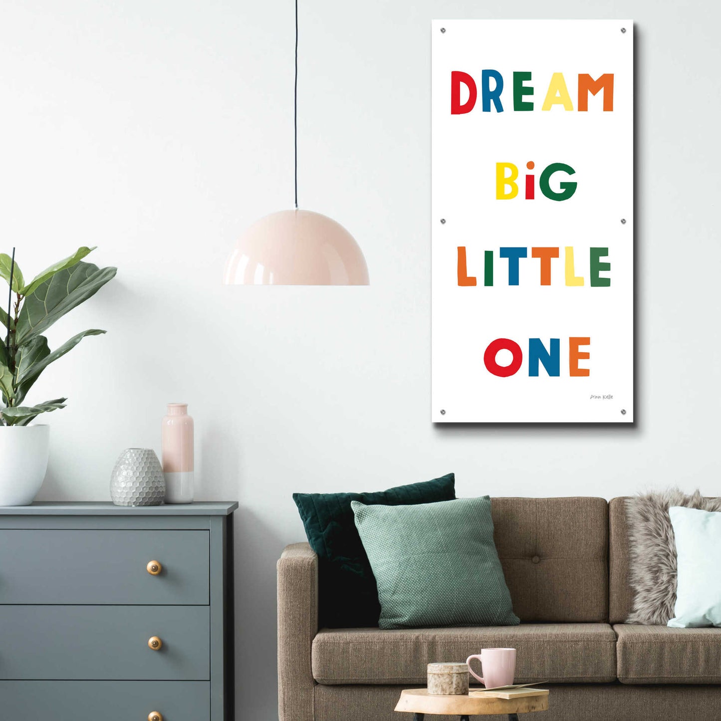 Epic Art 'Dream Big Little One Bright' by Ann Kelle Designs, Acrylic Glass Wall Art,24x48