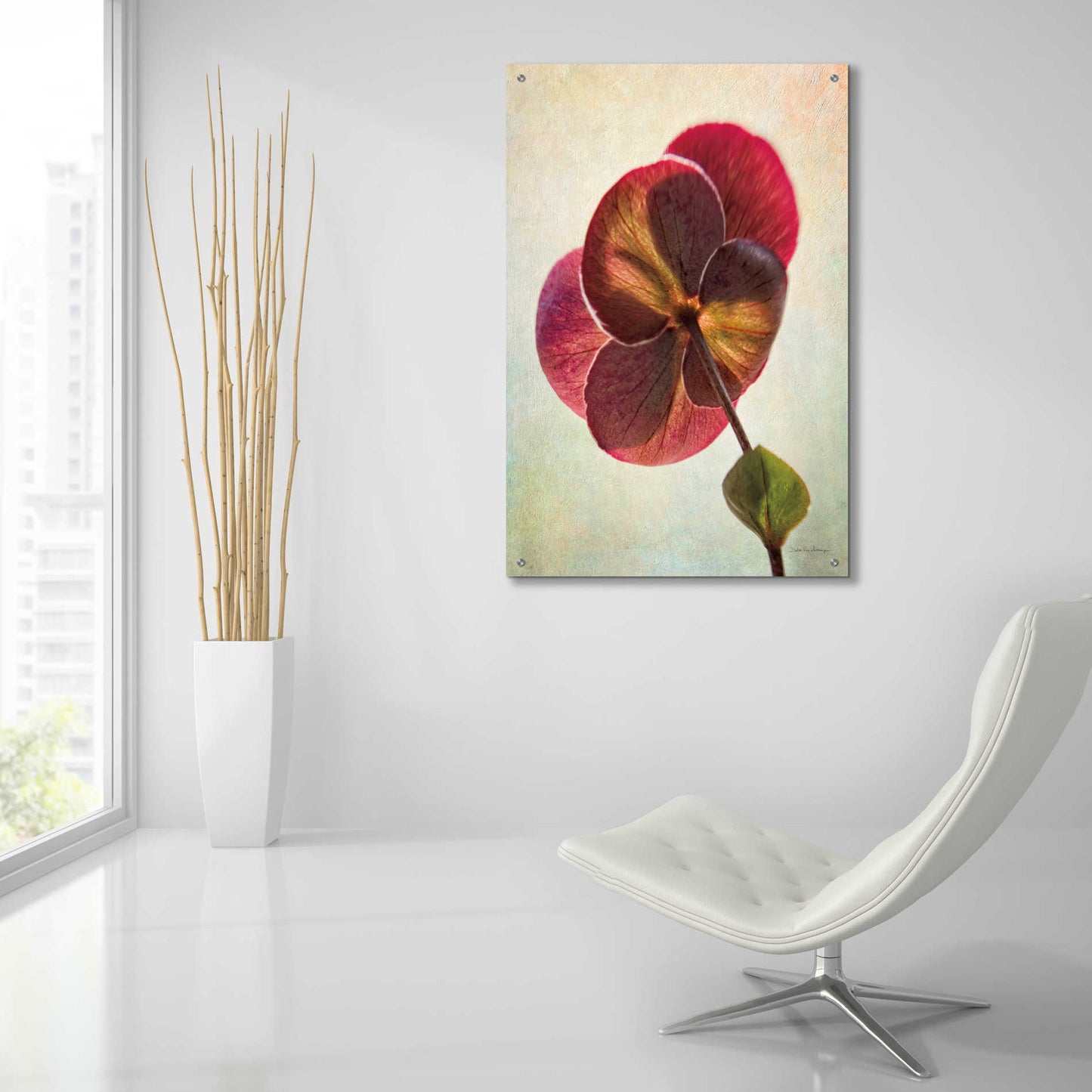 Epic Art 'Lenton Rose II' by Debra Van Swearingen, Acrylic Glass Wall Art,24x36