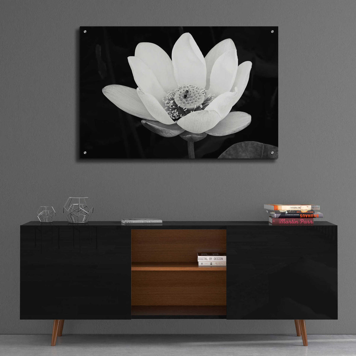 Epic Art 'Lotus Flower I v2' by Debra Van Swearingen, Acrylic Glass Wall Art,36x24