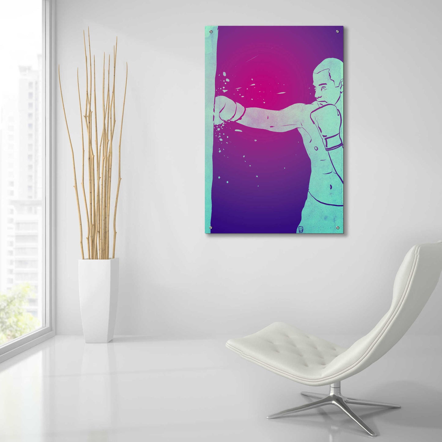 Epic Art 'Boxing Club 6' by Giuseppe Cristiano, Acrylic Glass Wall Art,24x36