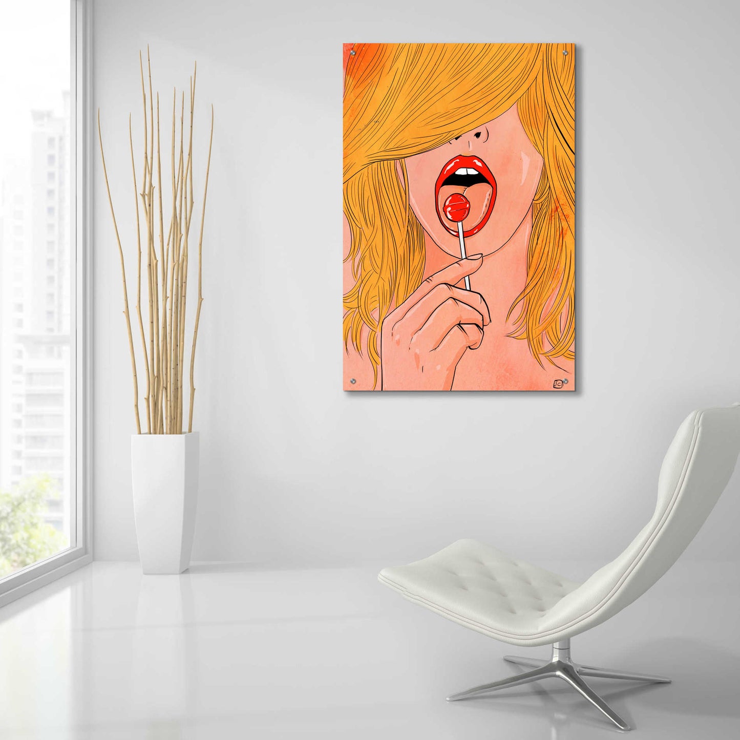 Epic Art 'Lolipop' by Giuseppe Cristiano, Acrylic Glass Wall Art,24x36