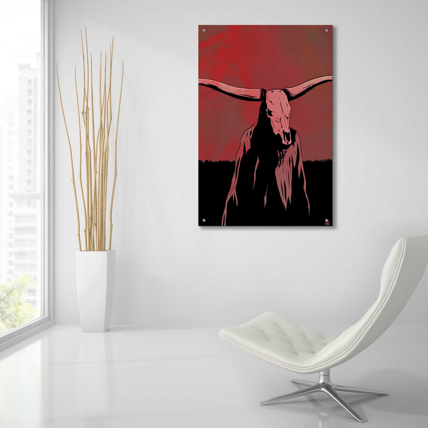 Epic Art 'Skull' by Giuseppe Cristiano, Acrylic Glass Wall Art,24x36