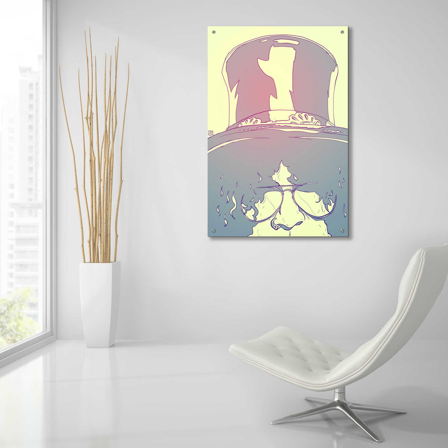 Epic Art 'Slash' by Giuseppe Cristiano, Acrylic Glass Wall Art,24x36