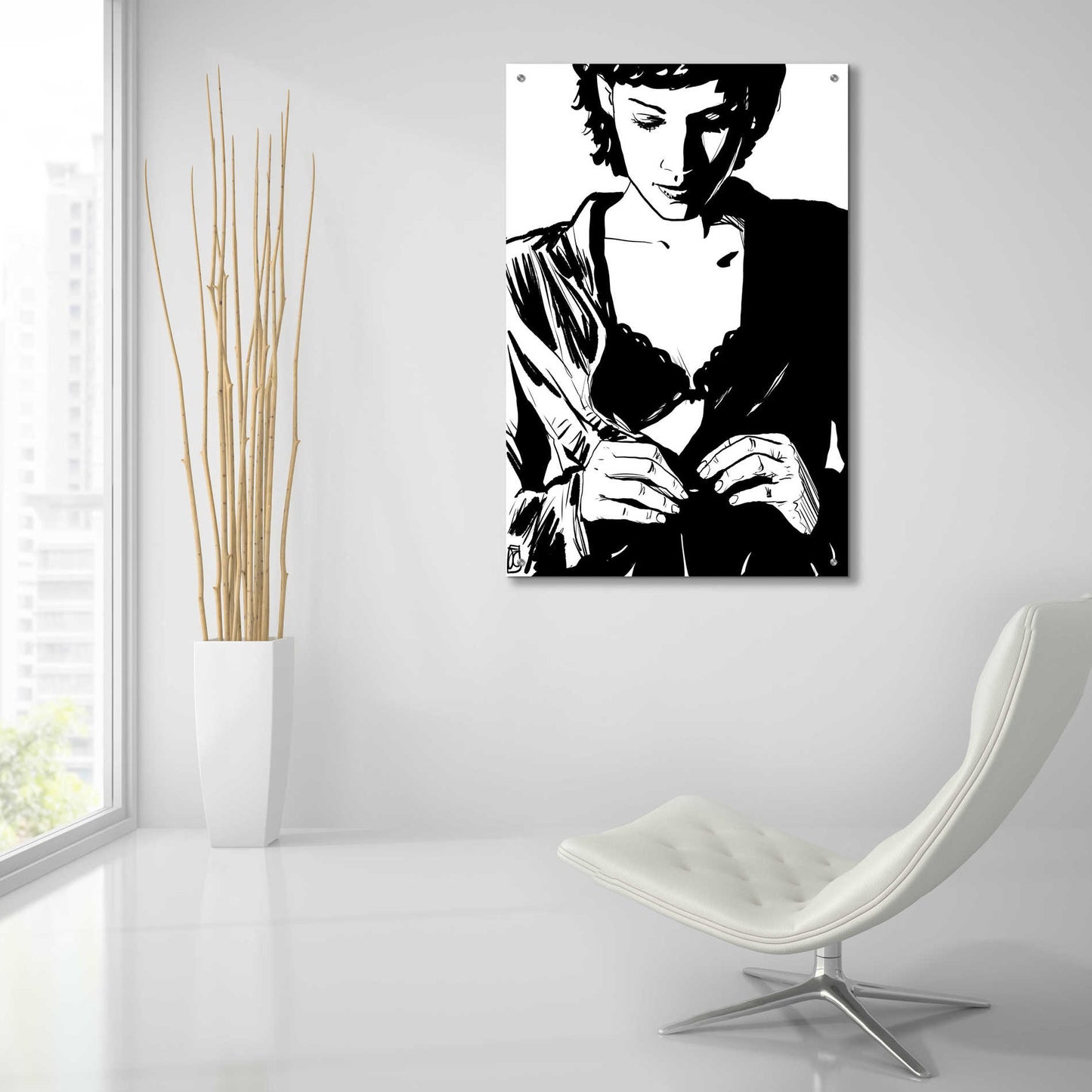 Epic Art 'Unbutton' by Giuseppe Cristiano, Acrylic Glass Wall Art,24x36