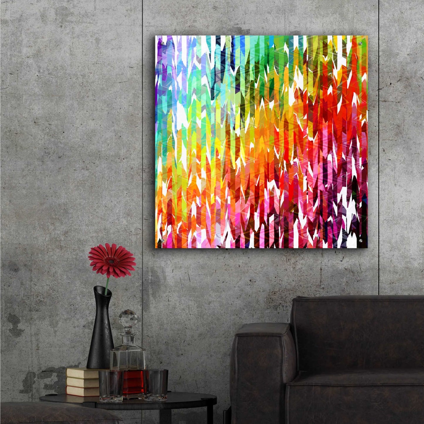 Epic Art 'Designer Stripes' by Shandra Smith, Acrylic Glass Wall Art,36x36