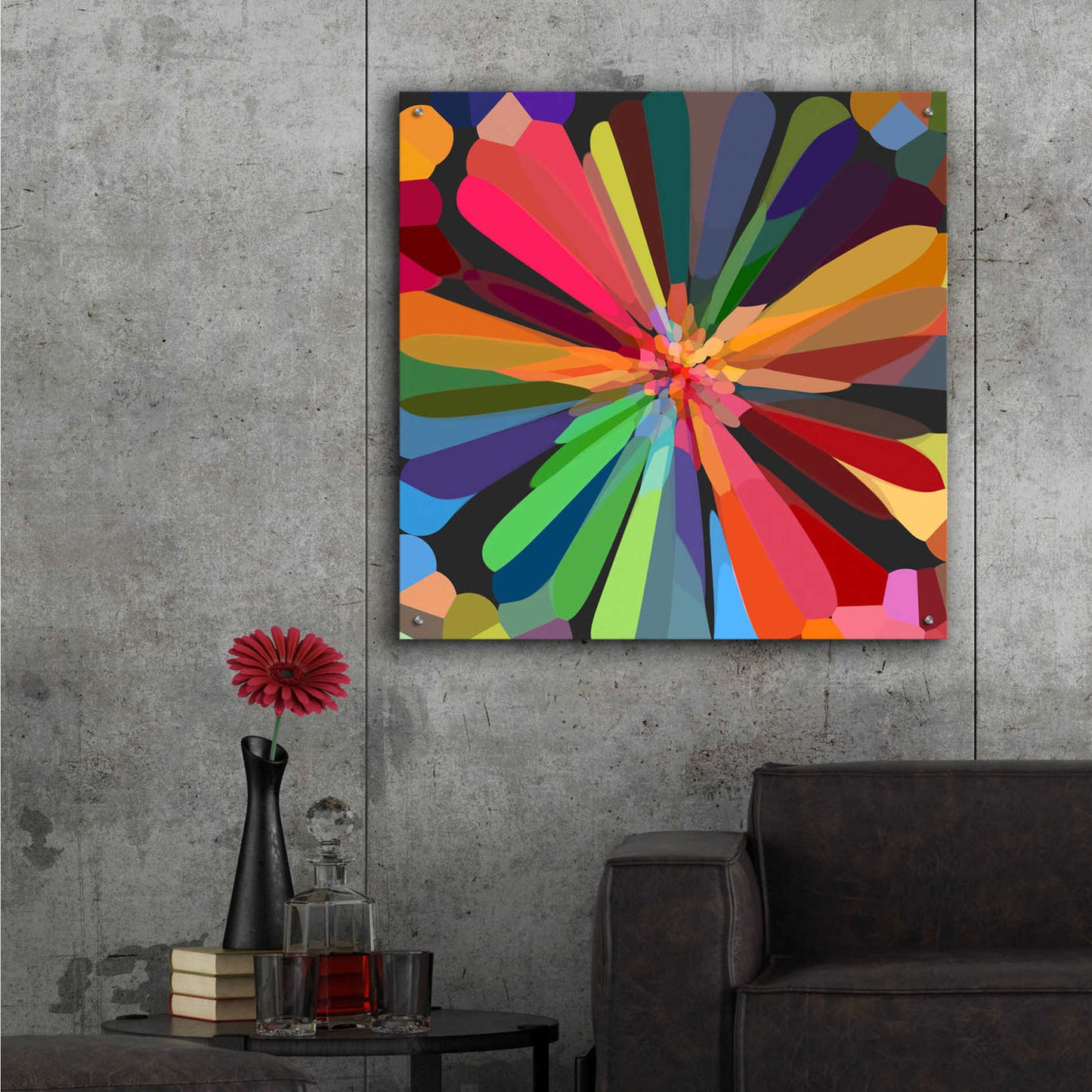 Epic Art 'Flower 12' by Shandra Smith, Acrylic Glass Wall Art,36x36
