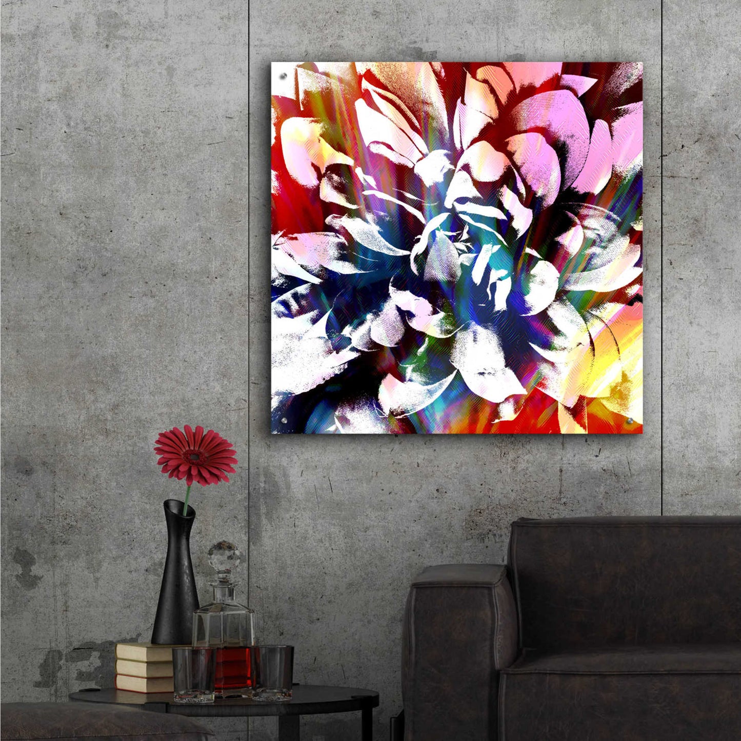 Epic Art 'Flower Power' by Shandra Smith, Acrylic Glass Wall Art,36x36