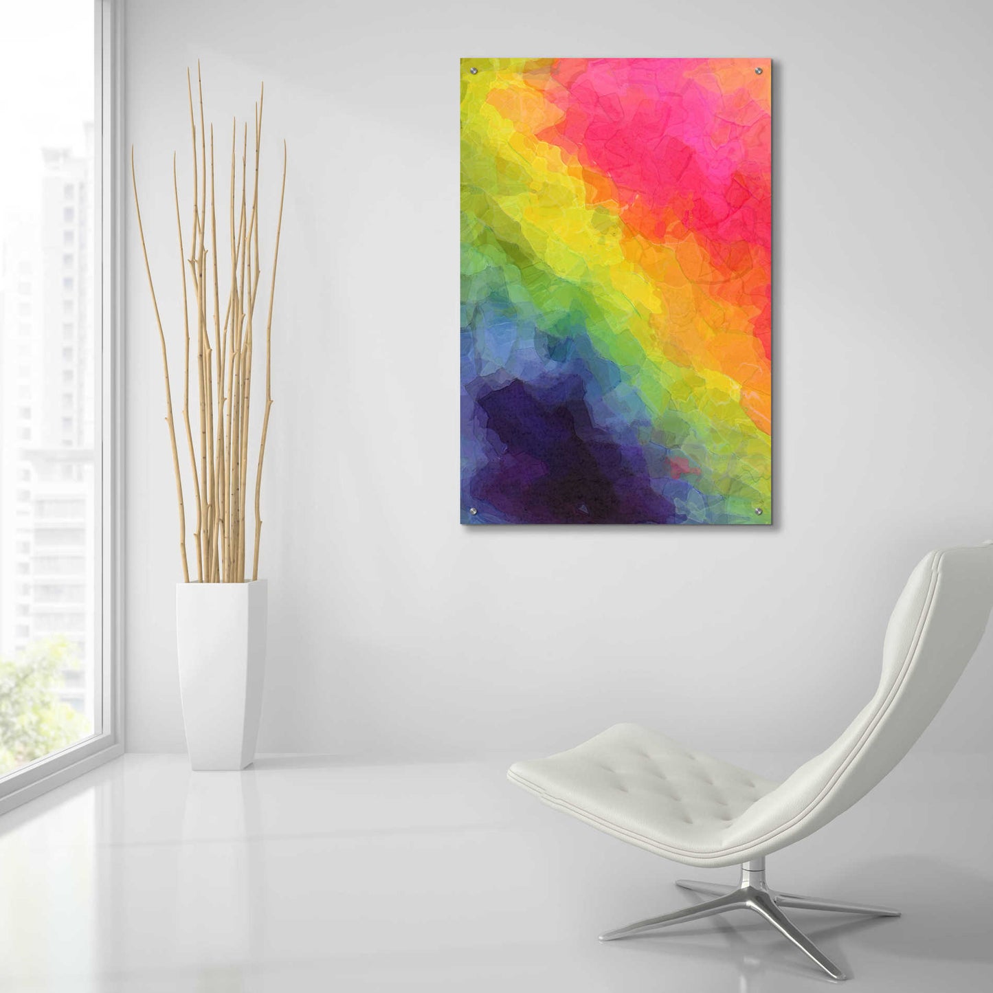 Epic Art 'Joyful' by Shandra Smith, Acrylic Glass Wall Art,24x36