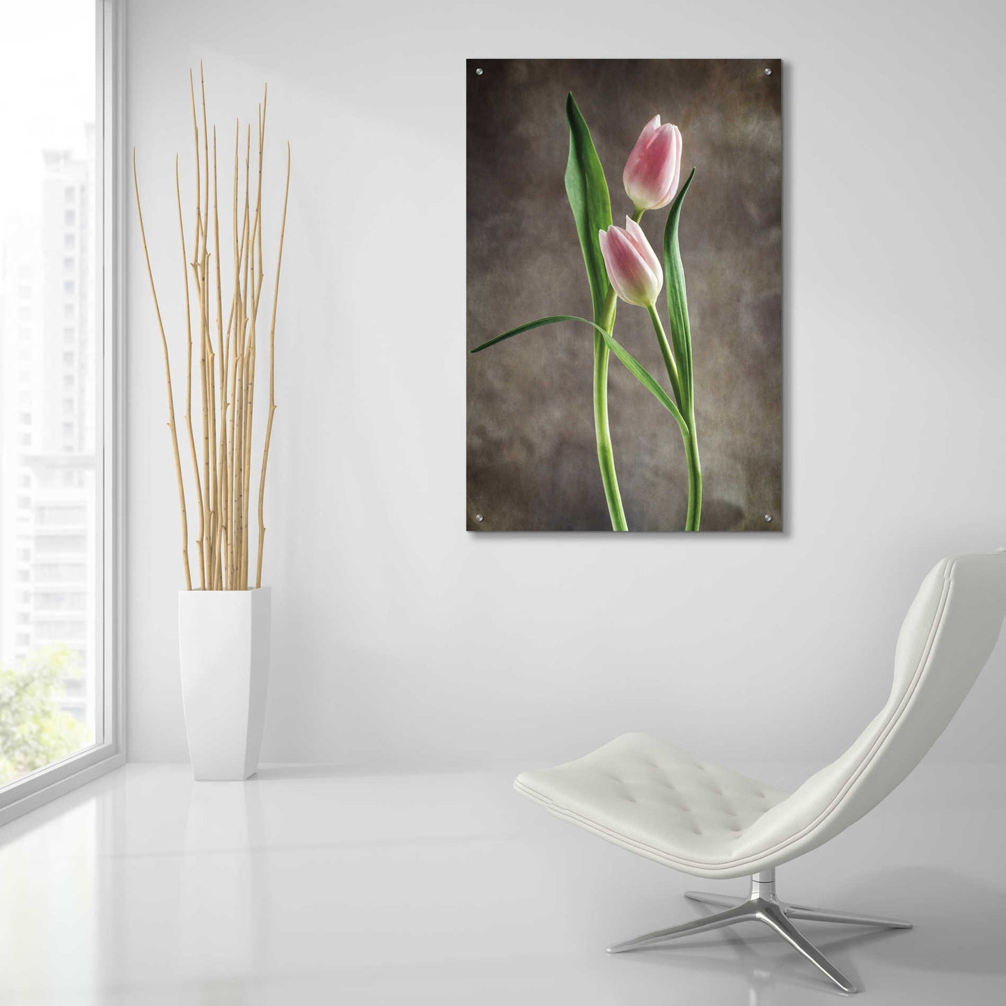 Epic Art 'Spring Tulips VI' by Debra Van Swearingen, Acrylic Glass Wall Art,24x36