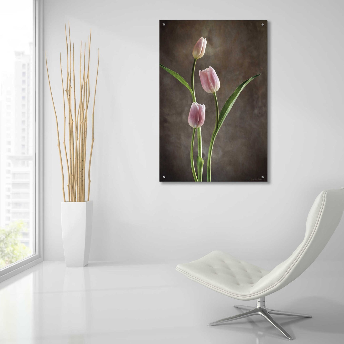 Epic Art 'Spring Tulips VIII' by Debra Van Swearingen, Acrylic Glass Wall Art,24x36