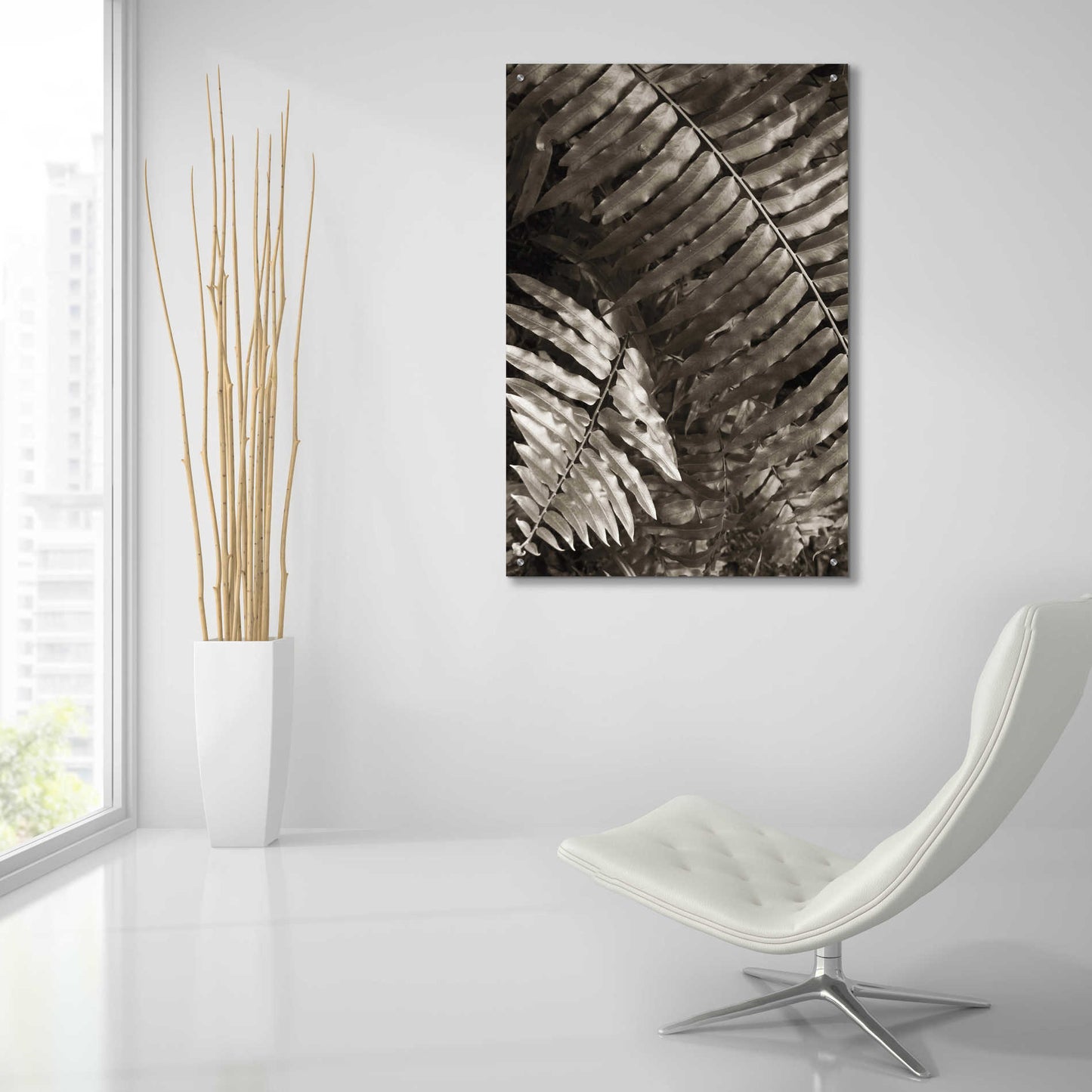 Epic Art 'Fern I' by Debra Van Swearingen, Acrylic Glass Wall Art,24x36